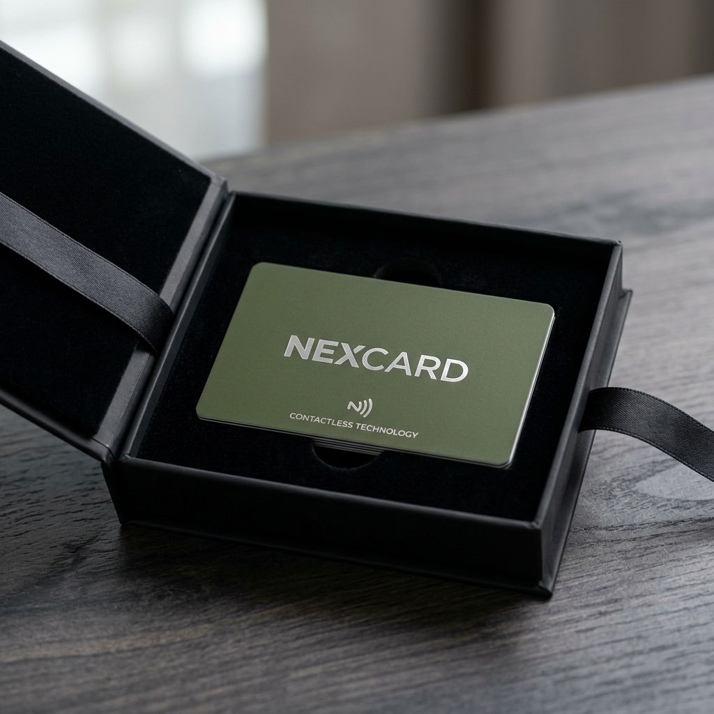 NEXCARD coffret premium carte de visite NFC avec emballage de luxe